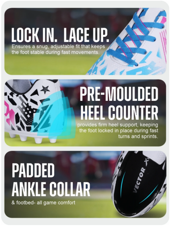 VECTOR X TRIGGER 3D TEXTURED SYNTHETIC LEATHERTPU SOLE FOOTBALL SHOES 5 VECTOR X Trigger 3D textured Synthetic leatherTPU Sole Football Shoes - Image 5